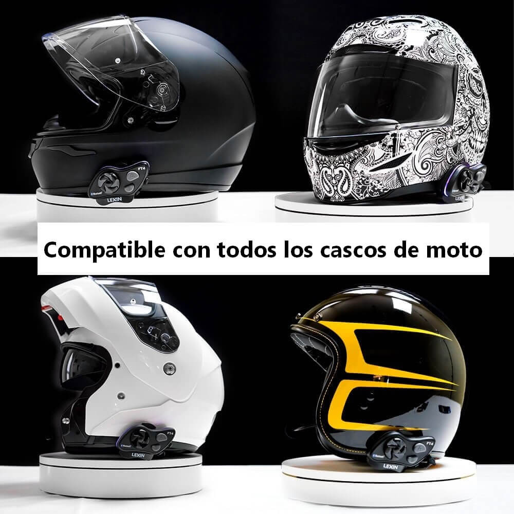 4 cascos de moto con intercomunicadores Lexin LX-FT4